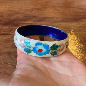 Beautiful Vintage cuff bracelet with floral design